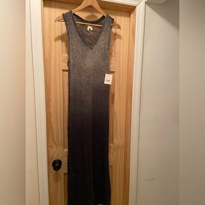 Free People sleeveless knit v neck maxi dress